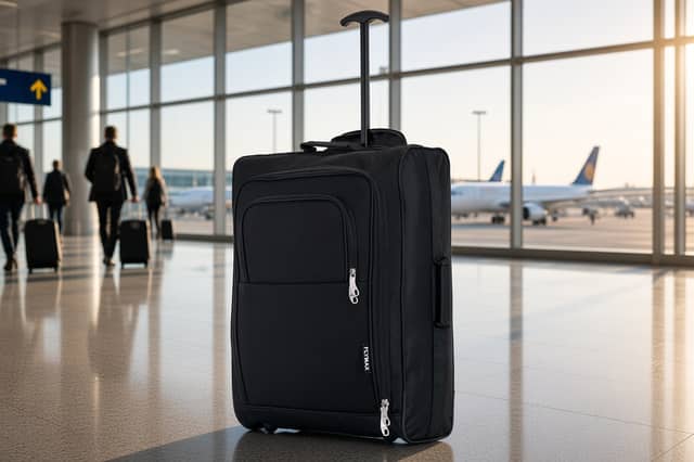 The Flymax 55x40x20cm cabin bag is currently reduced to £18.69 on Amazon.