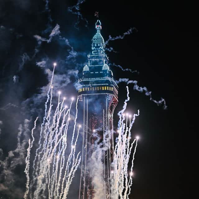 Blackpool Tower fireworks to celebrate the Illuminations switch-on
