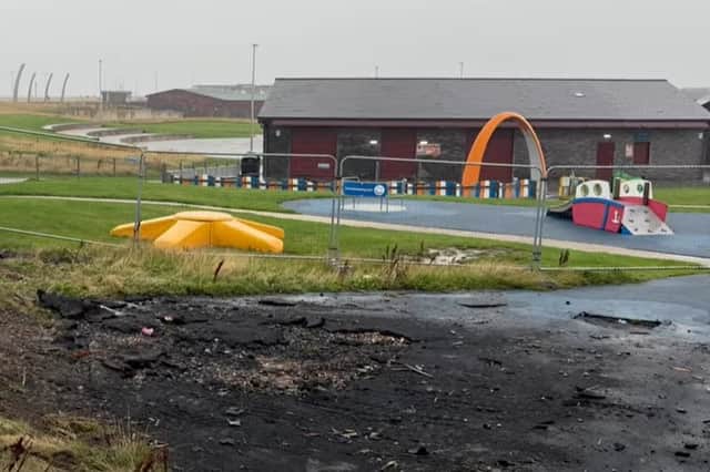 The damaged play ship at Anchorsholme Park has now been dismantled and removed