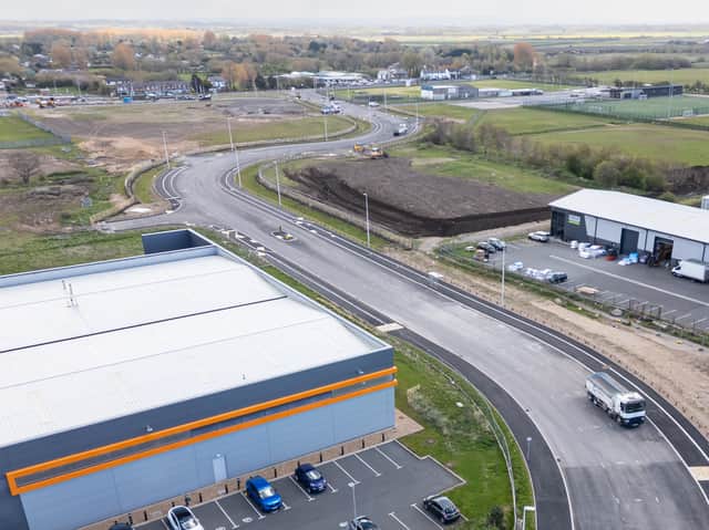 Blackpool Airport Enterprise Zone continues to see significant progress, with major infrastructure projects completed, new development land released and further investment planned to support business growth and create new jobs across the Fylde coast. Pictured is Vickers Way, the new access road linking Common Edge Road to Amy Johnson Way, opened in May 2026