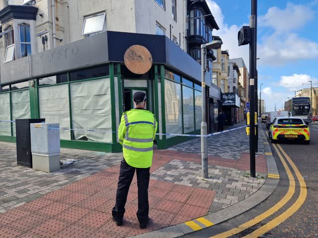 Man arrested on suspicion of arson after major fire at Blackpool town centre café Coffee Americano