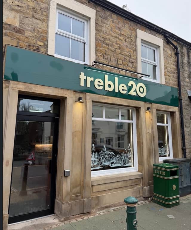 The front of Treble 20 on Garstang's high street.