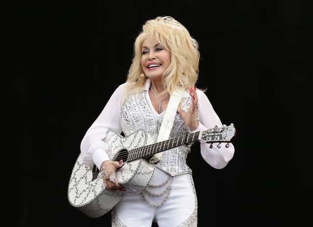Dolly Parton performing on the Pyramid Stage at the Glastonbury Festival (Yui Mok/PA)