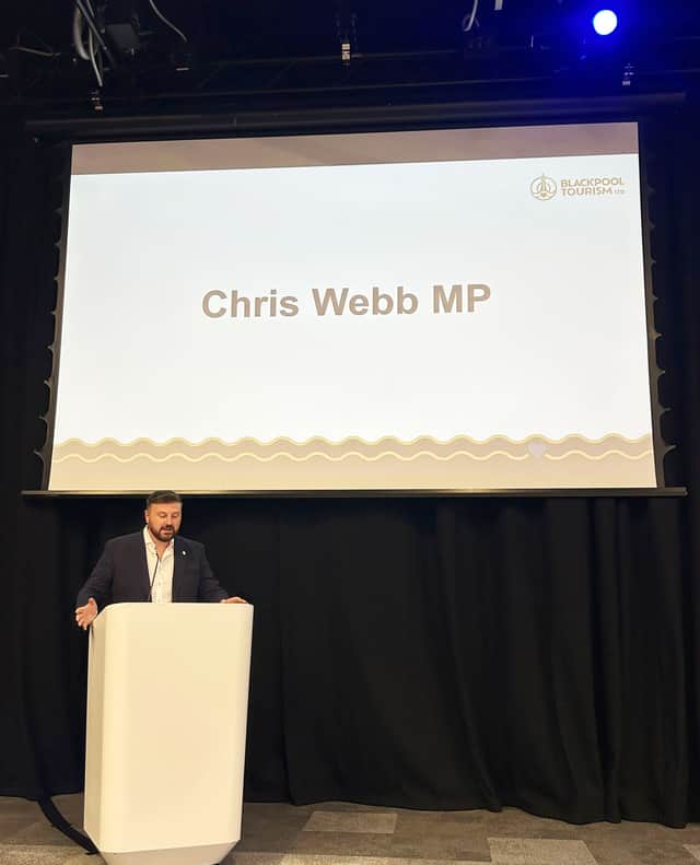 Chris Webb gives opening address at policy sprint at Blackpool's iconic Winter Gardens