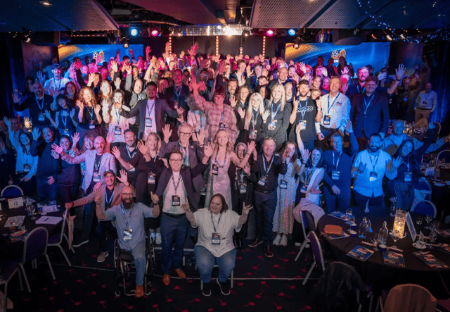 The visitors and guests at the awards ceremony.