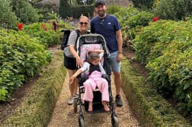 Little Mabel with parents Cheryl and Chris