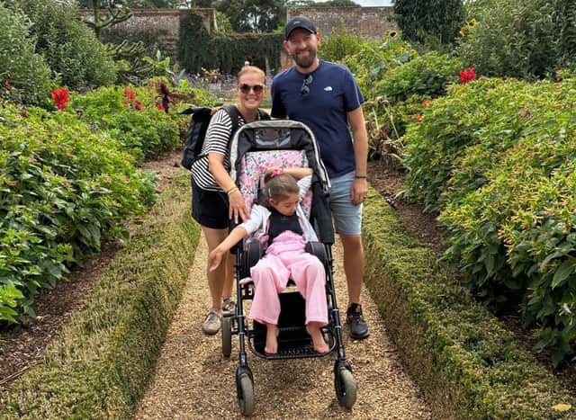Little Mabel with parents Cheryl and Chris