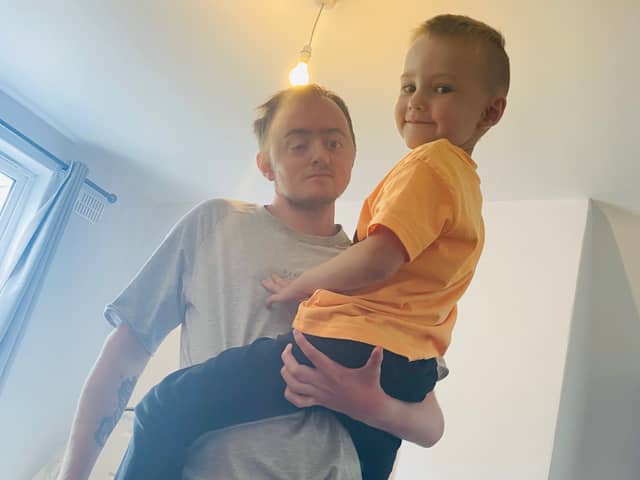 Lewis Edmundson with his son Tommy