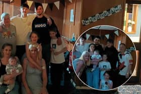 Kiel Reeve with his siblings, late mum and family friends. The family is fundraising after the tragic deaths of both parents Richard and Lisa
