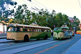 Blackpool heritage trams in San Francisco