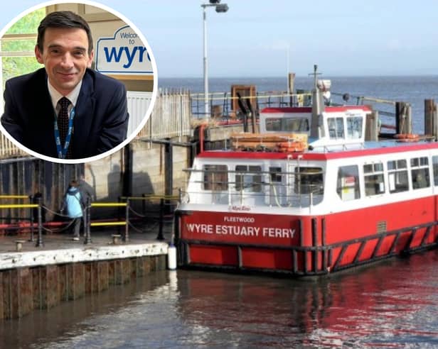 Wyre Council leader Michael Vincent is still concerned about the long-term future of the Fleetwood to Knott End ferry service