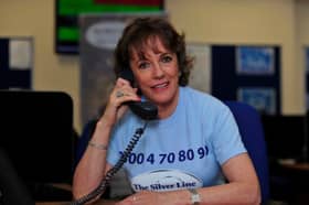 Dame Esther Rantzen manning the phone at The Silver Line