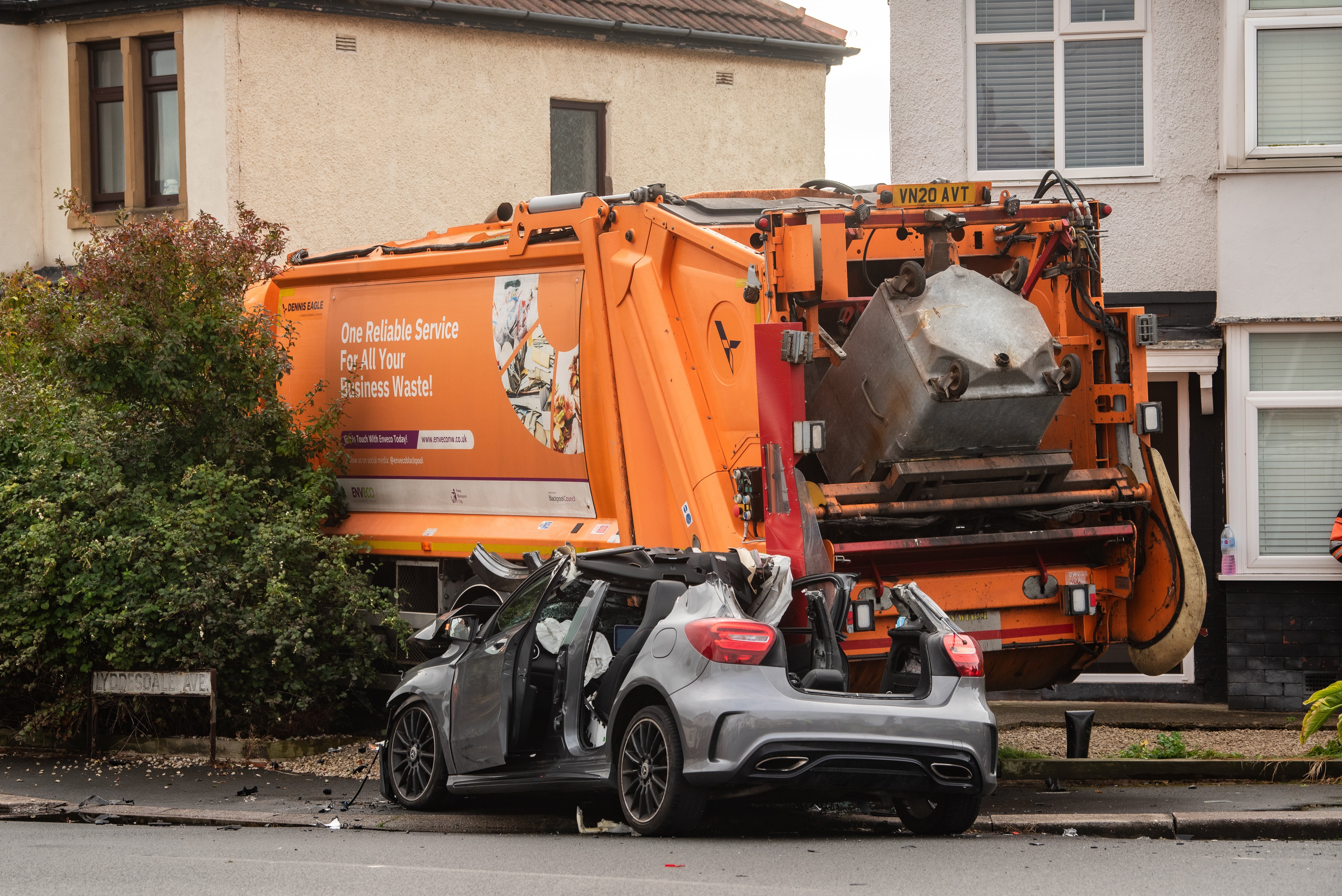 Blackpool man, 44, arrested following bin wagon crash involving 3 cars ...