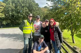 More than 40 people are currently taking part in a 26-mile walk from Lancaster Castle to Blackpool Tower in memory of Blackpool dad and Army veteran Kieron Halsall, who died suddenly aged 34.
