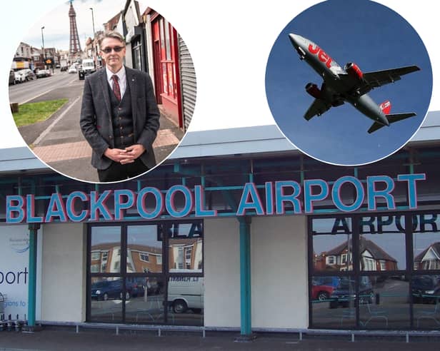 Blackpool Airport can be revived with a long-term strategy, says Cllr Paul Galley (inset)