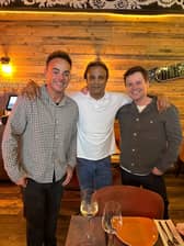 Ant and Dec with Ben Vara, owner of Jai Lounge in St Annes
