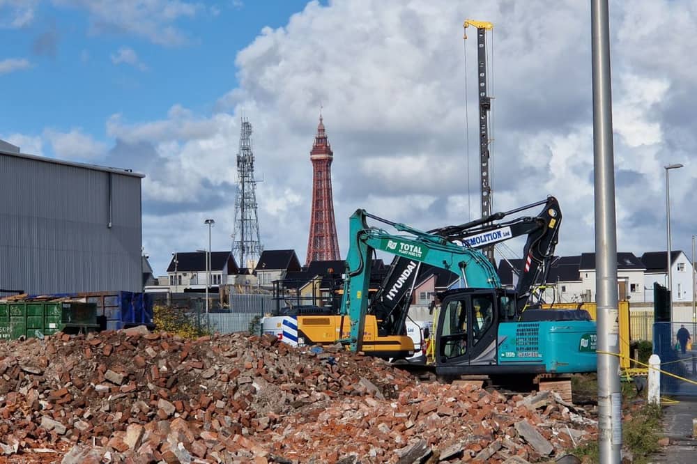 Demolition underway on Henry Street in Blackpool