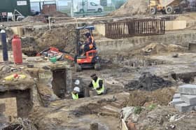 Hive of activity - work is now underway at the former Yates Bar site