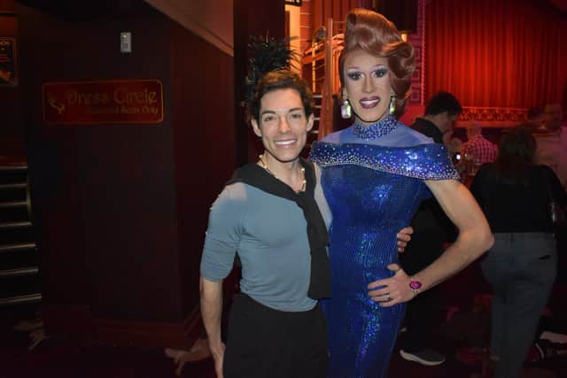 Tom Read Wilson with Carmen at Funny Girls