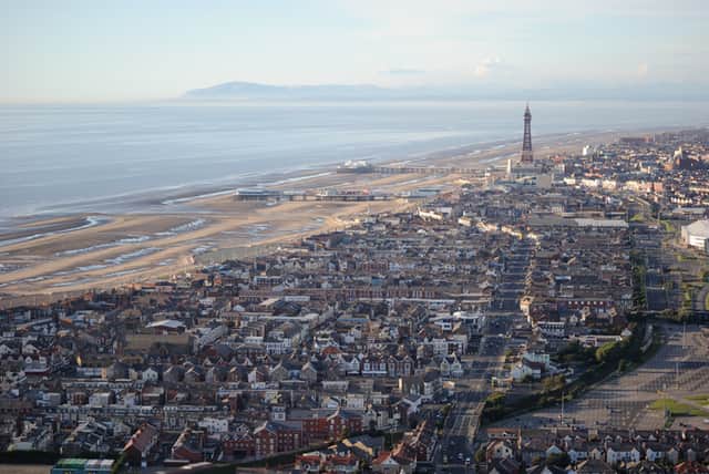 Helicopter view of Blackpool