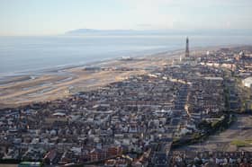 Helicopter view of Blackpool