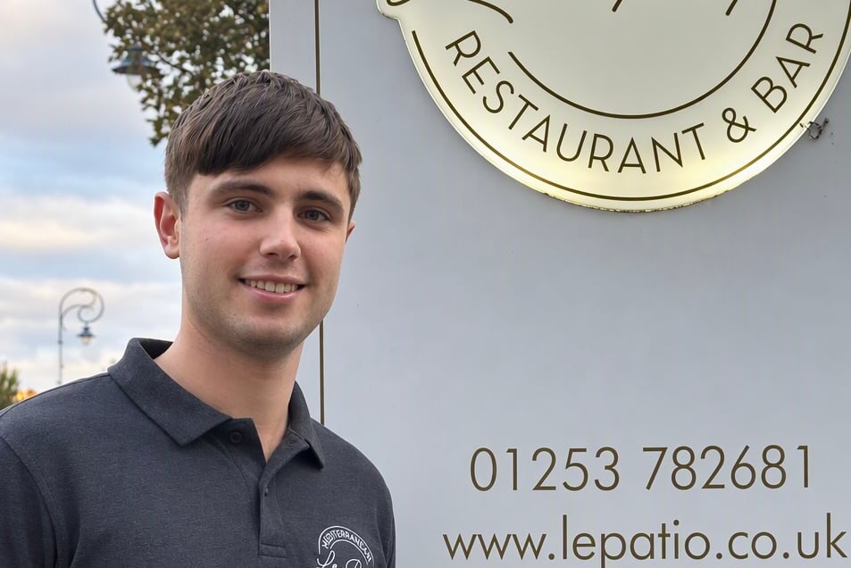 I'm 21 and I'm delighted to be the new owner of Le Patio Mediterranean restaurant in St Annes