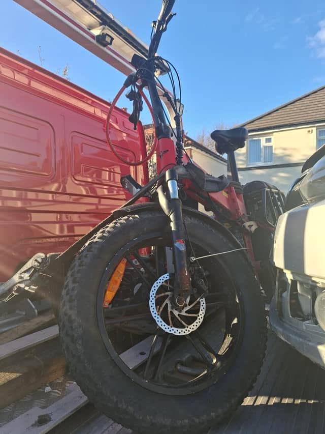 The e-bike was seized in Fleetwood