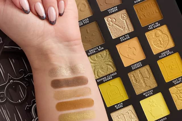 A spellbinding selection of shades! P.Louise's £45 Secrets in the Shadows Halloween palette features everything from shimmering golds to rich browns and vibrant yellows.