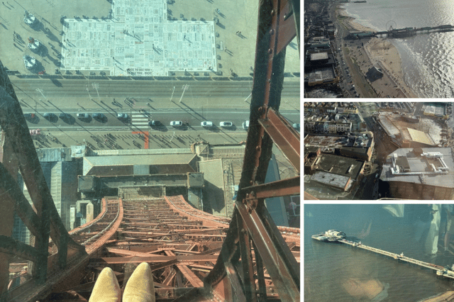 I had the best family day out at Blackpool Tower Top and here's why I think you should visit this half term. Pictured is The Gazette editor, Vanessa Sims, standing on the glass platform at Blackpool Tower Top, Central Pier, North Pier and Central Blackpool