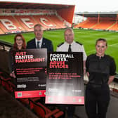 The launch of Op Holcroft - a new campaign to stamp out misogyny in football across Lancashire. Pictured at Bloomfield Road Stadium, Blackpool. Photo: Lucinda Herbert