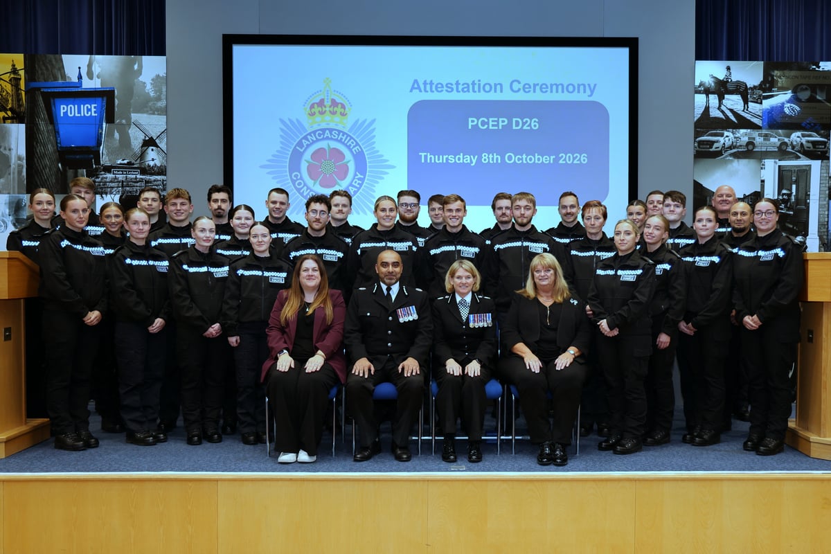 Lancashire Police swear in more than 60 new recruits