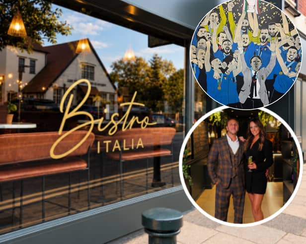 The owner of Poulton’s recently refurbished Bistro Italia has branded vandals who defaced the restaurant’s mural with the words ‘**** Italy’ as “despicable”.

