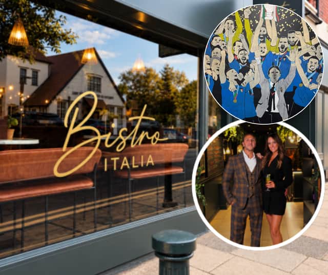 The owner of Poulton’s recently refurbished Bistro Italia has branded vandals who defaced the restaurant’s mural with the words ‘**** Italy’ as “despicable”.