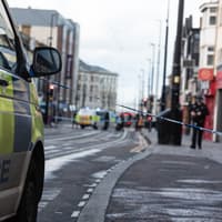 Police manhunt underway after two people hospitalised in Blackpool town centre stabbing