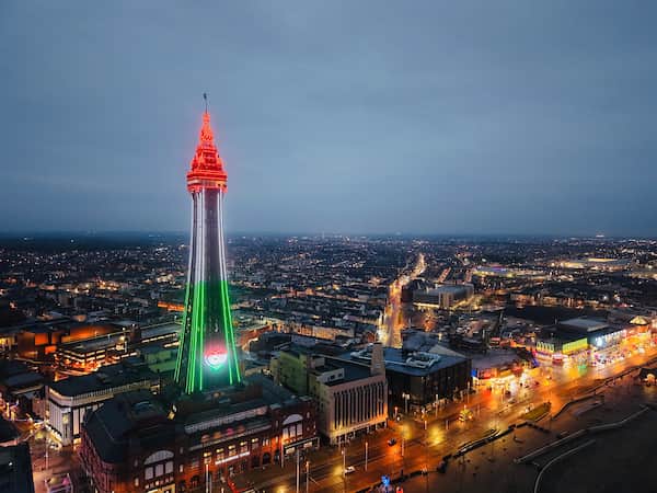Blackpool Tower was lit in the colours of the Hungarian flag – red, white and green – to mark the occasion