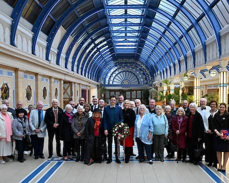 Attendees joined Hungary’s State Secretary and Consul General and members of Blackpool Council for the wreath-laying ceremony at the Winter Gardens