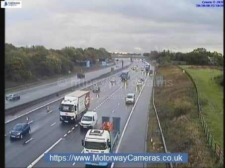 Major delays of up to 50 minutes and 5 miles of congestion on M6 close to M55