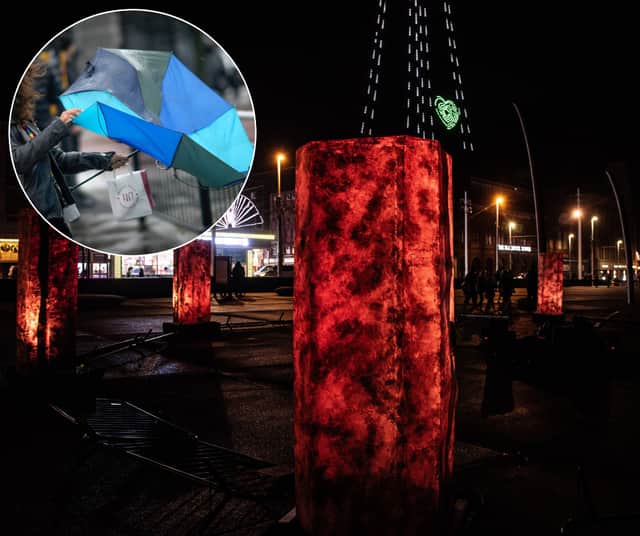 Lightpool Festival visitors are being warned that a small number of outdoor installations in Blackpool may be temporarily unavailable due to high winds forecast throughout the weekend.