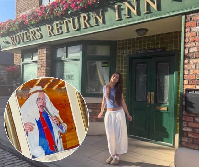 Blackpool actress Anya Dewin, who plays Lucy Parkinson in Coronation Street, was among the guests attending a photographic exhibition preview in Manchester on Thursday evening (22 October).