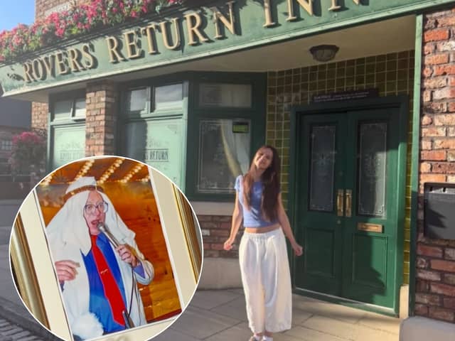 Blackpool actress Anya Dewin, who plays Lucy Parkinson in Coronation Street, was among the guests attending a photographic exhibition preview in Manchester on Thursday evening (22 October).