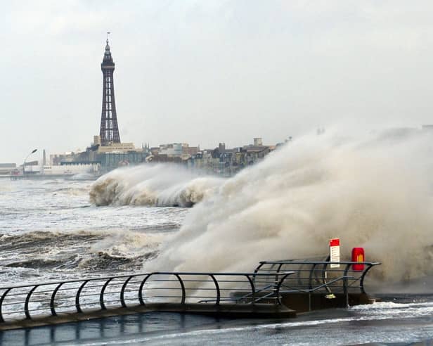  Storm Boelo.
Huge waves crash into the  seawall at South Prom 