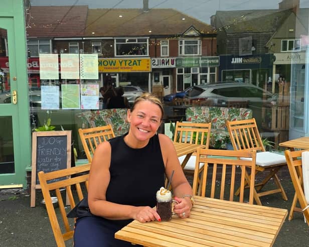 Sandra Byrne outside Frilly Pig Bistro in Victoria Road