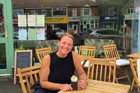 Sandra Byrne outside Frilly Pig Bistro in Victoria Road