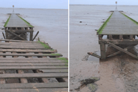 Lytham jetty has been closed after collapsing over the weekend. 