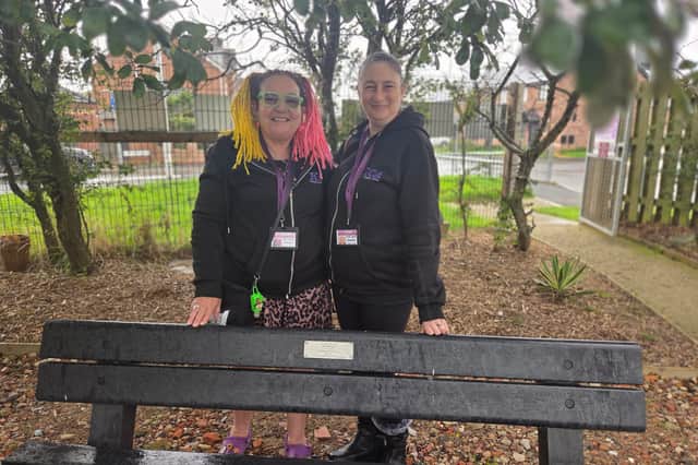 KCA cancer support group members Barbara Prince (left) and Lesley Taylor