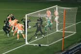 Zac Ashworth scores for Blackpool against Aston Villa's U21s
