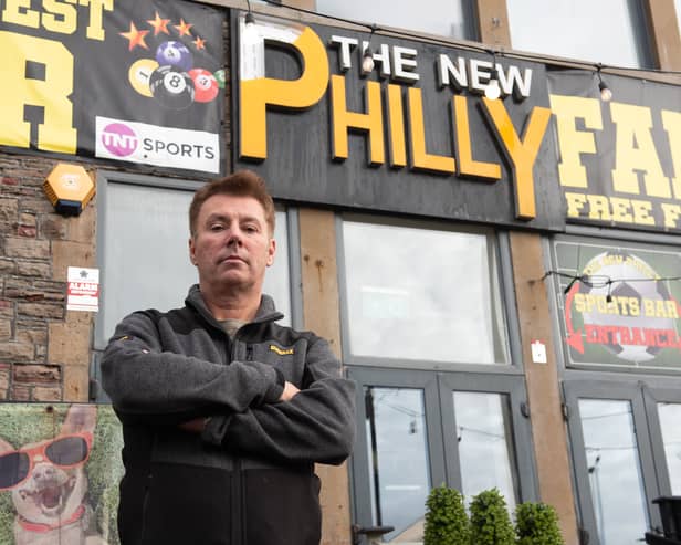 The New Philly bar has had the roof blown off during the high winds of Storm Boelo, as Nick Pritchard is faced with a huge task of repairing the damage. Photo: Lucinda Herbert
