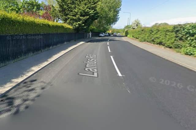 There's been an update on a major housing scheme on Lambs Road in Thornton|Google