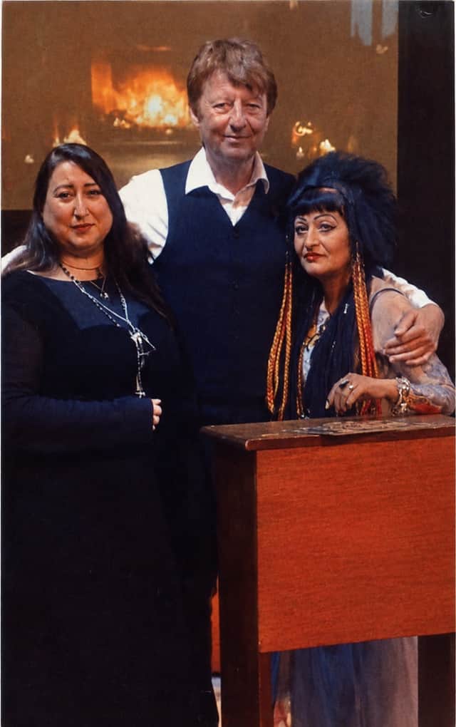 Barry McCann with Deborah and Zowie rehearsing