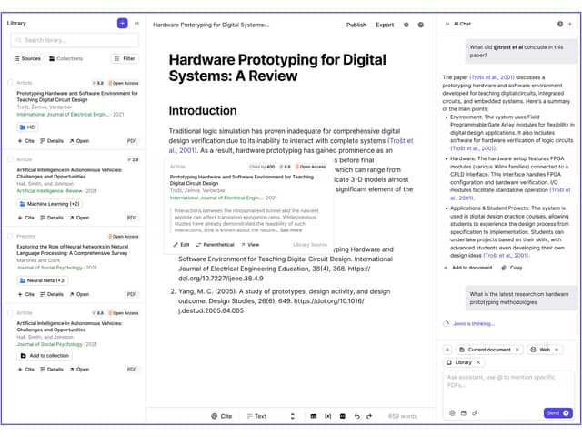 More than 8 million students and researchers in 189 countries trust Jenni AI to turn great ideas into great work, from finding and understanding sources to drafting and checking citations